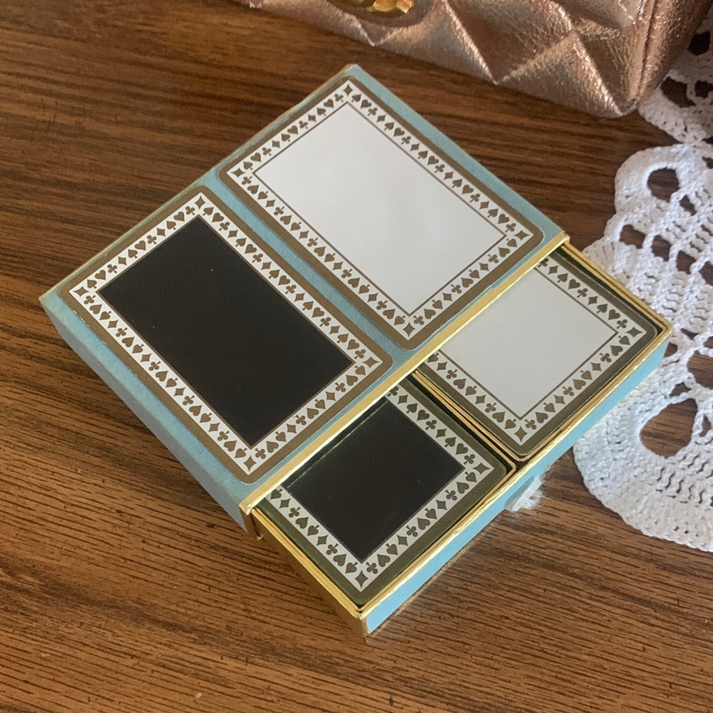 Tiffany & co vintage black and white double deck with 4 jokers